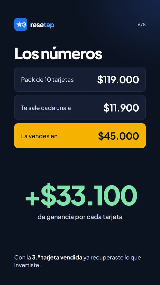 Los números del pack revendedor